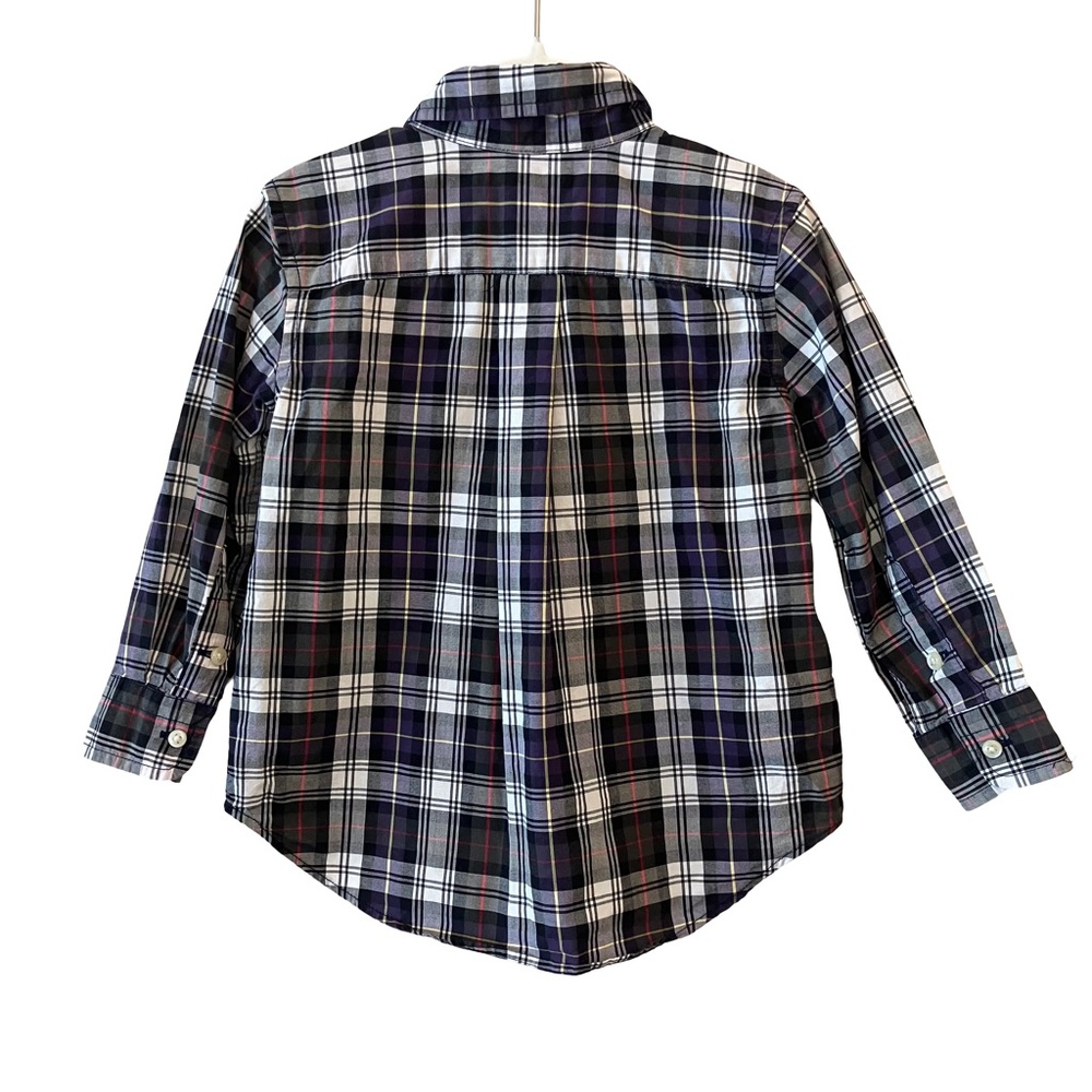 Ralph Lauren Toddler Boy Oxford Button Down Polo Shirt Plaid 2T - Picture 3 of 9